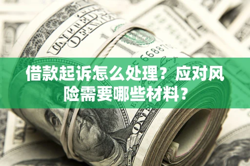 武汉借款起诉怎么处理？应对风险需要哪些材料？