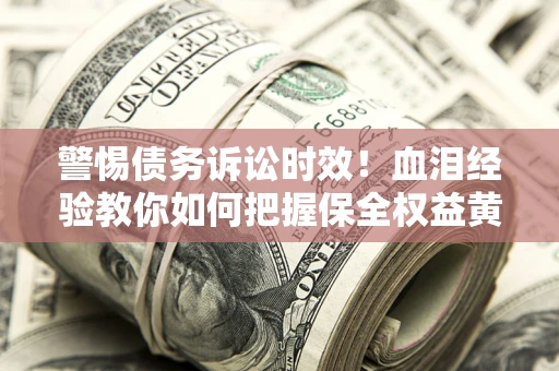 武汉警惕债务诉讼时效！血泪经验教你如何把握保全权益黄金期