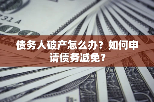 武汉债务人破产怎么办？如何申请债务减免？
