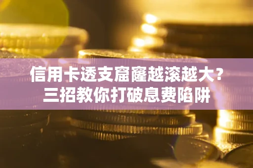 武汉信用卡透支窟窿越滚越大？三招教你打破息费陷阱