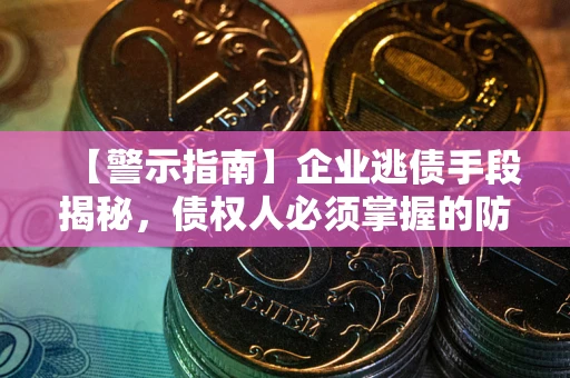 武汉【警示指南】企业逃债手段揭秘，债权人必须掌握的防坑宝典