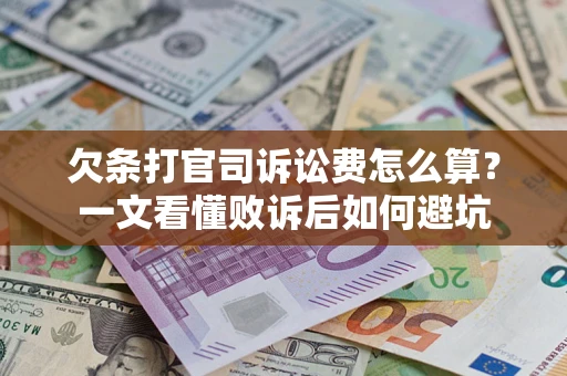 武汉欠条打官司诉讼费怎么算？一文看懂败诉后如何避坑