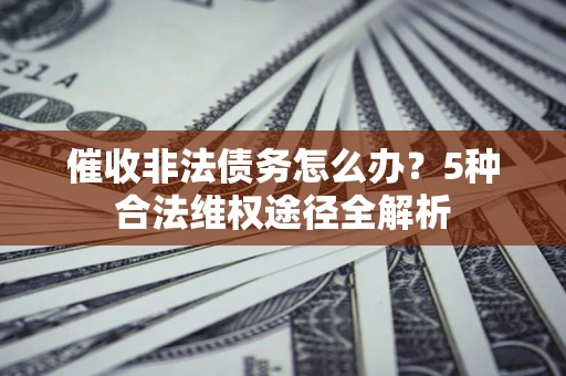武汉催收非法债务怎么办？5种合法维权途径全解析