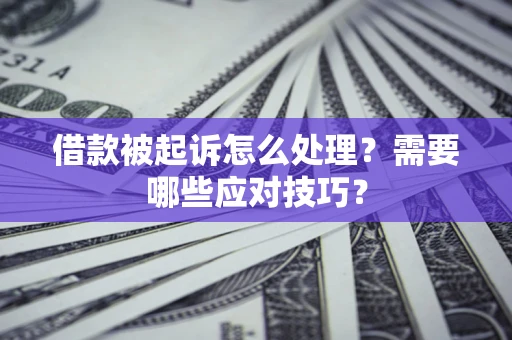 武汉借款被起诉怎么处理？需要哪些应对技巧？