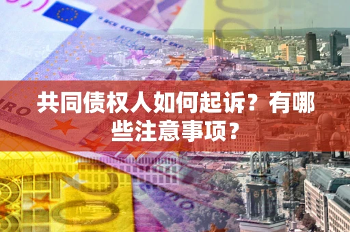 武汉共同债权人如何起诉？有哪些注意事项？
