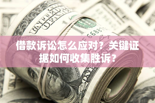 武汉借款诉讼怎么应对？关键证据如何收集胜诉？