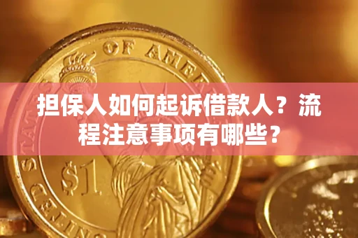 武汉担保人如何起诉借款人？流程注意事项有哪些？
